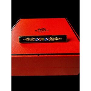 Authentic Hermes Tie Clip & Pin / Comes in Box & Bag / Elegant & Understated
